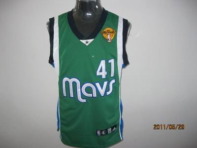 Dallas Mavericks Dirk Nowitzki 41 Authentic green