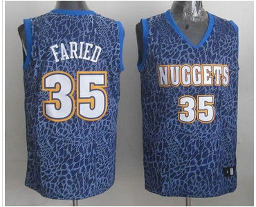 Denver Nuggets #35 Kenneth Faried Blue Crazy Light NBA Jersey
