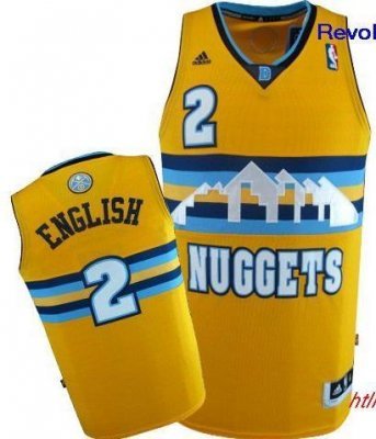 Denver Nuggets #2 Alex English Yellow Revolution 30 Swingman NBA Jerseys