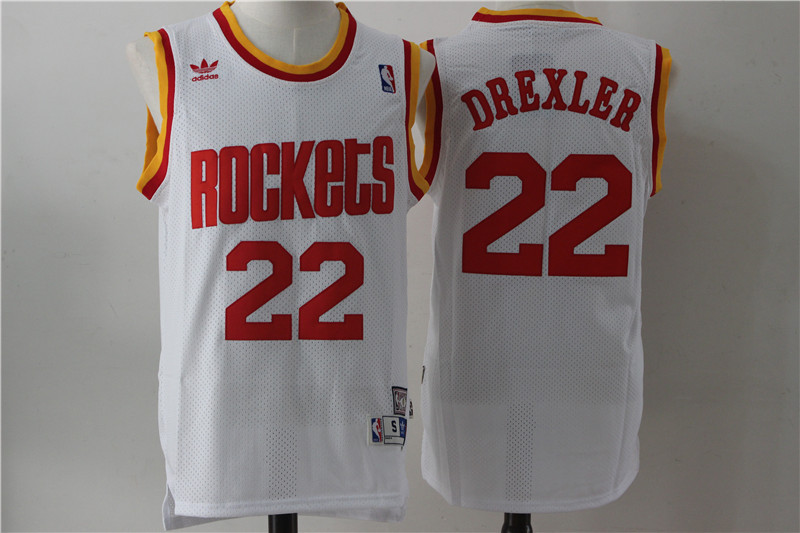 Rockets 22 Clyde Drexler White Hardwood Classics Jersey Rockets 22 Clyde Drexler White Hardwood Classics Jersey