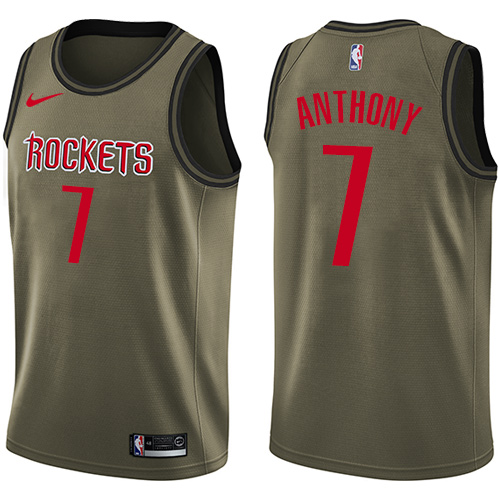 Nike Rockets #7 Carmelo Anthony Green NBA Swingman Salute to Service Jersey