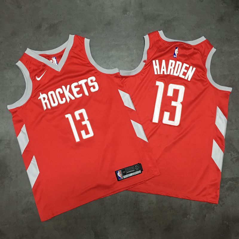 Rockets #13 James Harden Red Nike Swingman Jersey