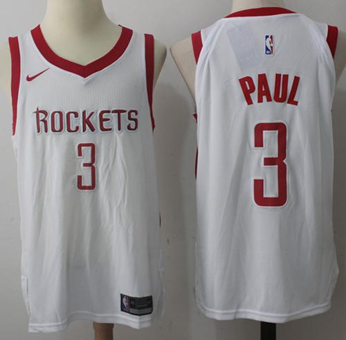 Nike Rockets #3 Chris Paul White Stitched NBA Jersey