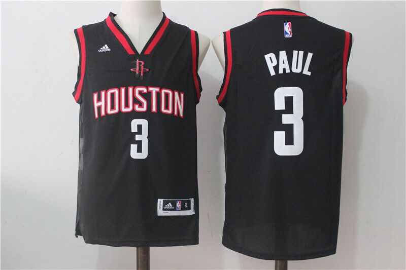 Houston Rockets #3 Chris Paul Black Stitched NBA Jersey