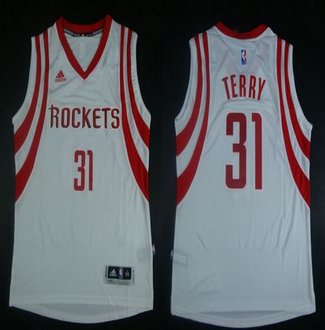 Revolution 30 Houston Rockets #31 Jason Terry White Road Stitched NBA Jersey