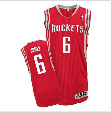 Houston Rockets Revolution #6 Terrence Jones Red Road Stitched NBA Jersey