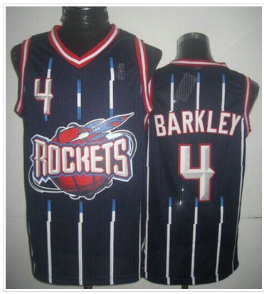 Houston Rockets #4 Charles Barkley Navy Hardwood Classic Fashion NBA Jersey