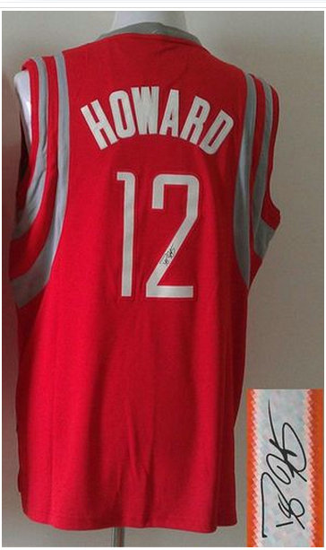 Houston Rockets Revolution 30 Autographed #12 Dwight Howard Red Stitched NBA Jersey