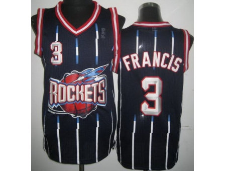 Houston Rockets 3 Steve Francis Black Hardwood Classics Revolution 30 NBA Jerseys