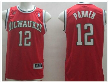 Revolution 30 Milwaukee Bucks #12 Jabari Parker Red Stitched NBA Jersey