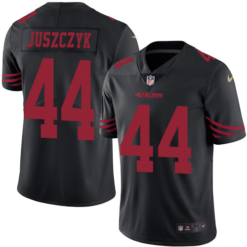 Nike 49ers #44 Kyle Juszczyk Black Youth Stitched NFL Limited Rush Jersey