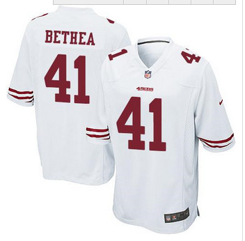 Youth NEW San Francisco 49ers #41 Antoine Bethea White Stitched NFL Elite Jersey