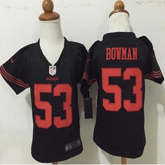 Toddler New San Francisco 49ers #53 NaVorro Bowman Black Alternate Stitched NFL Elite Jersey