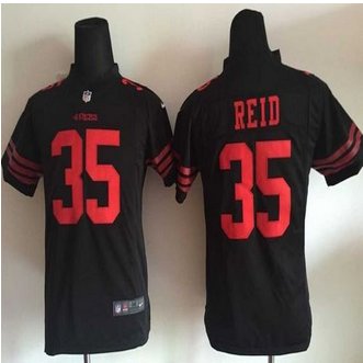 Youth New 49ers #35 Eric Reid Black Alternate Stitched NFL Elite Jersey