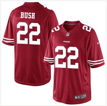 Youth New 49ers #22 Reggie Bush Red Team Color Stitched NFL Elite Jersey