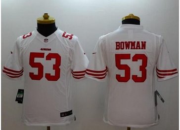 Youth NEW 49ers #53 NaVorro Bowman White NFL Limited Jersey