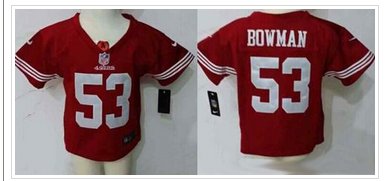 Toddler NEW 49ers #53 NaVorro Bowman Red Team Color Stitched NFL Elite Jersey