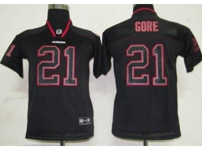 Youth NEW San Francisco 49ers 21 Frank Gore Black Jerseys(Lights out) Youth NEW San Francisco 49ers 21 Frank Gore Black Jerseys(Lights out)