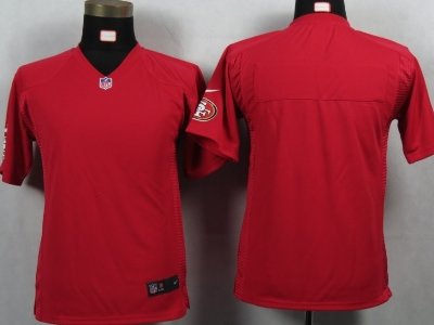 Youth NEW San Francisco 49ers Blank Red Portrait Fashion Game Jerseys