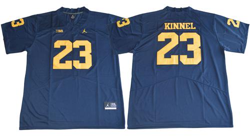 Wolverines #23 Tyree Kinnel Navy Blue Jordan Brand Limited Stitched NCAA Jersey Wolverines #23 Tyree Kinnel Navy Blue Jordan Brand Limited Stitched NCAA Jersey
