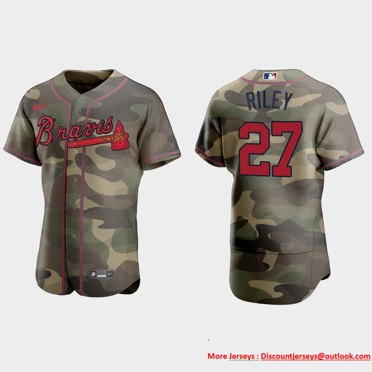 Atlanta Braves #27 Austin Riley Men's Nike 2021 Armed Forces Day Authentic MLB Jersey -Camo