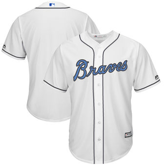 Men's Atlanta Braves Majestic White Father's Day Cool Base Replica Team Jersey