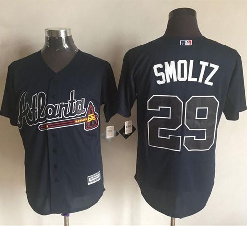 Braves #29 John Smoltz Blue New Cool Base Stitched MLB Jersey Braves #29 John Smoltz Blue New Cool Base Stitched MLB Jersey
