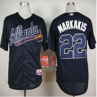 Atlanta Braves #22 Nick Markakis Blue Cool Base Stitched Baseball Jersey