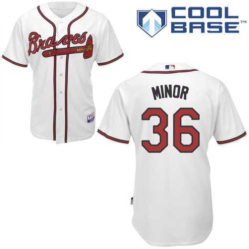 Atlanta Braves #36 Minor White Authentic Personalized Home Jersey