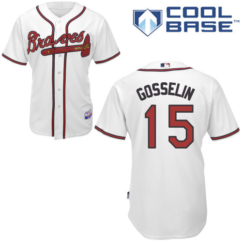 Atlanta Braves #15 Pierzynski White Authentic Personalized Home Jersey