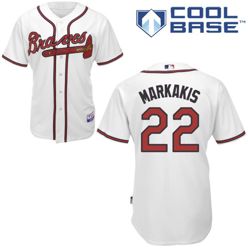Atlanta Braves #20 Markakis White Authentic Personalized Home Jersey