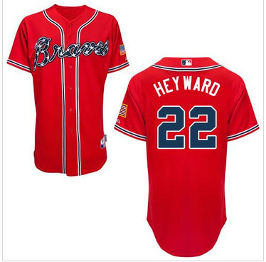 Atlanta Braves #22 Jason Heyward Red Stitched Baseball Jersey