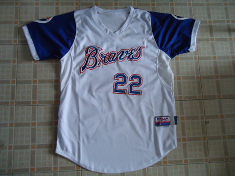 MLB Jerseys Atlanta Braves 22# White Jerseys