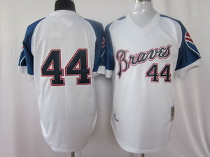 Atlanta Braves 44 Hank Aaron 1974 Mitchell and Ness Jersey