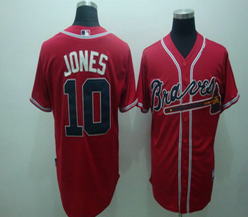 Atlanta Braves 10 Chipper Jones Red Jerseys Atlanta Braves 10 Chipper Jones Red Jerseys