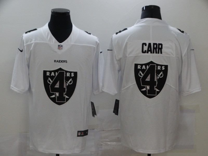 Nike Raiders 4 Derek Carr White Shadow Logo Limited Jersey Nike Raiders 4 Derek Carr White Shadow Logo Limited Jersey
