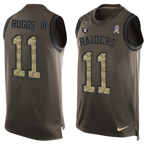 Nike Raiders #11 Henry Ruggs III Green Men's Stitched NFL Limited Salute To Service Tank Top Jersey