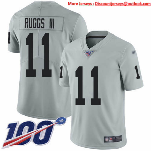 Nike Raiders #11 Henry Ruggs III Silver Men's Stitched NFL Limited Inverted Legend 100th Season Jersey