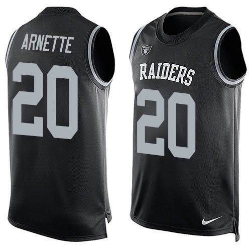 Nike Raiders #20 Damon Arnette Black Team Color Men's Stitched NFL Limited Tank Top Jersey