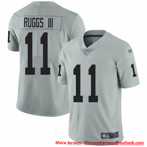 Nike Raiders #11 Henry Ruggs III Silver Men's Stitched NFL Limited Inverted Legend Jersey
