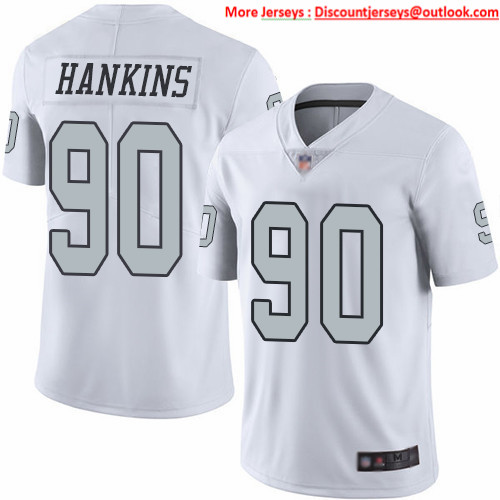 Nike Raiders #90 Johnathan Hankins White Men's Stitched NFL Limited Rush Jersey
