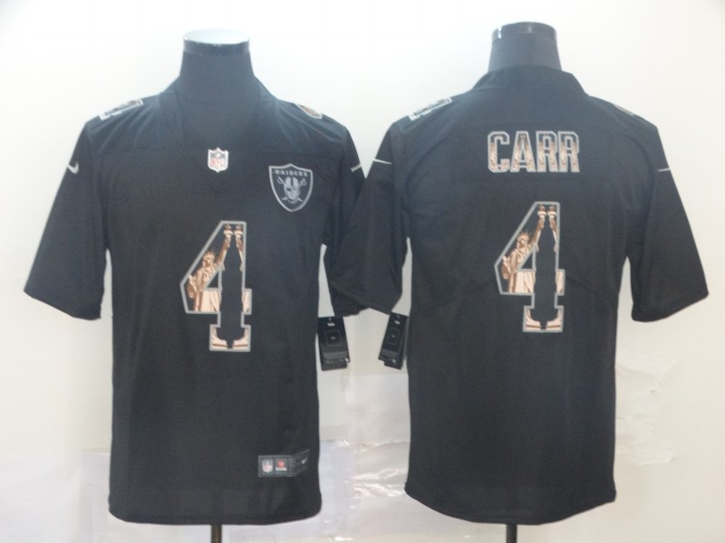 Nike Raiders 4 Derek Carr Black Statue Of Liberty Limited Jersey Nike Raiders 4 Derek Carr Black Statue Of Liberty Limited Jersey