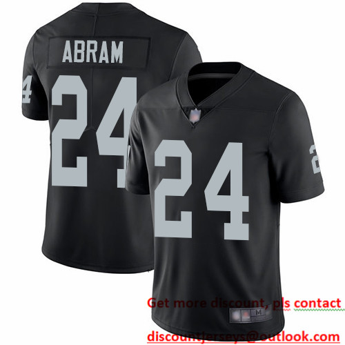 Raiders #24 Johnathan Abram Black Team Color Men's Stitched Football Vapor Untouchable Limited Jersey