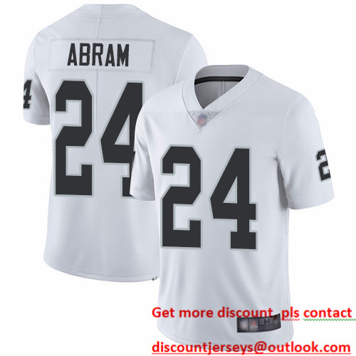 Raiders #24 Johnathan Abram White Men's Stitched Football Vapor Untouchable Limited Jersey