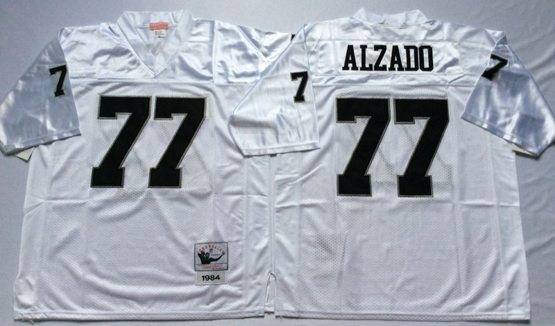 Mitchell And Ness Raiders #77 lyle alzado White Throwback Stitched NFL Jersey Mitchell And Ness Raiders #77 lyle alzado White Throwback Stitched NFL Jersey
