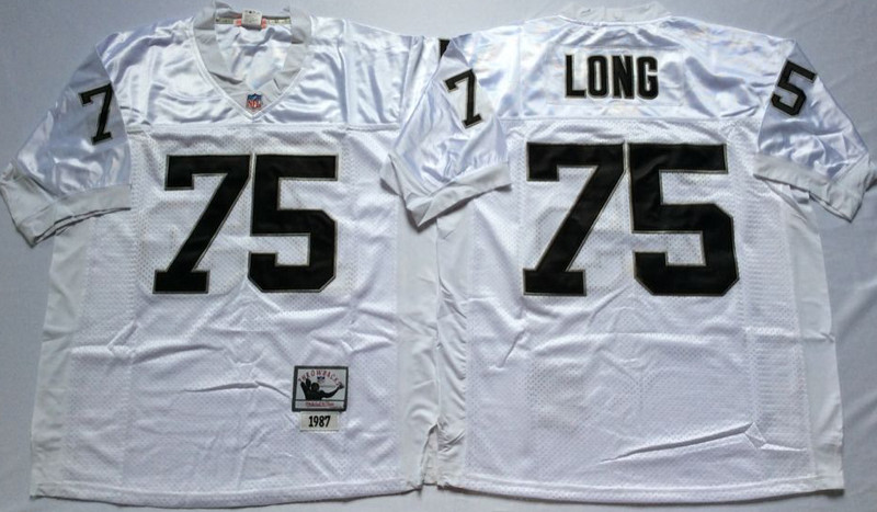 Mitchell And Ness Raiders #75 Howie Long White Throwback Stitched NFL Jersey Mitchell And Ness Raiders #75 Howie Long White Throwback Stitched NFL Jersey