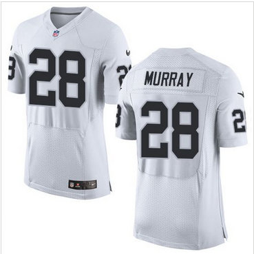 Nike Oakland Raiders #28 Latavius Murray White Men's Stitched NFL Elite Jersey