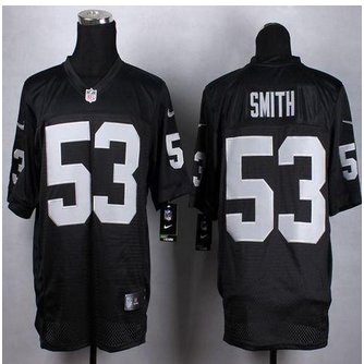 NEW Oakland Raiders #53 Malcolm Smith Black Team Color Men's Stitched NFL Elite jersey