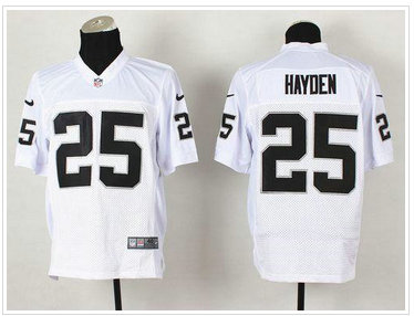 Oakland Raiders #25 D.J. Hayden White NFL Elite Jersey