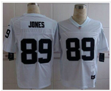 New Oakland Raiders #89 James Jones White NFL Elite Jersey